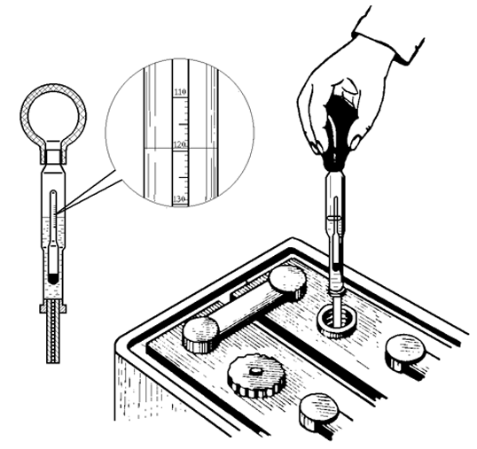 Как померить плотность в аккумуляторе: какая должна быть, как проверить, как поднять?