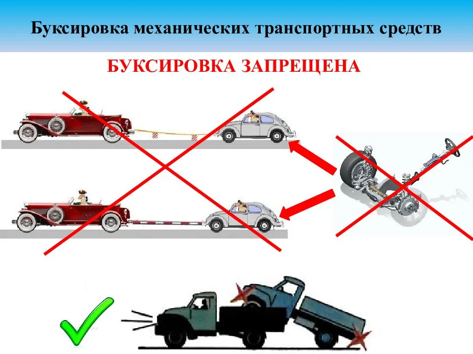 Буксировка автомобиля правила 2018: ПДД РФ, 20. Буксировка механических транспортных средств \ КонсультантПлюс