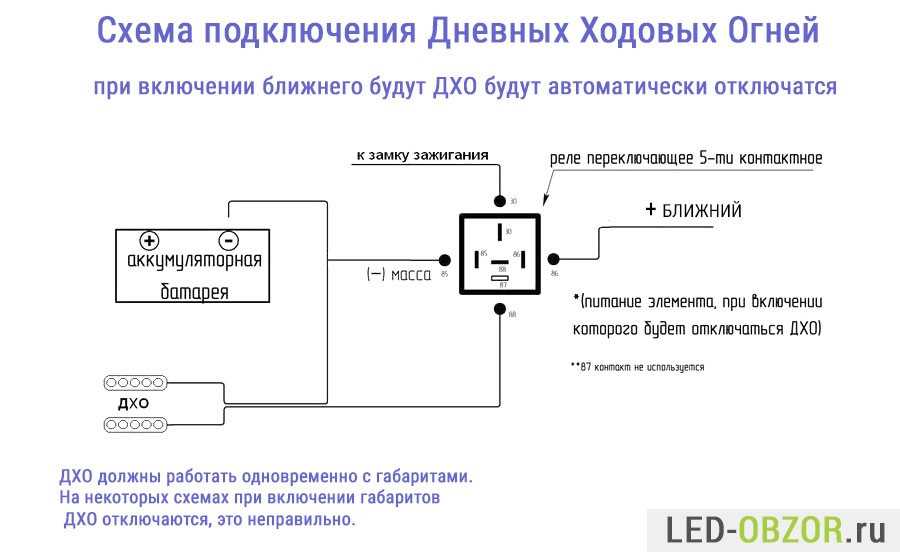 Правильное подключение дхо: 7 схем подключения дневных ходовых огней