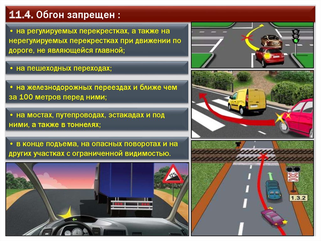 Штраф за обгон запрещен