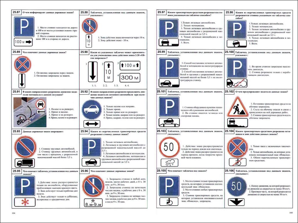 Знаки дорожного движения с пояснениями и картинками рк