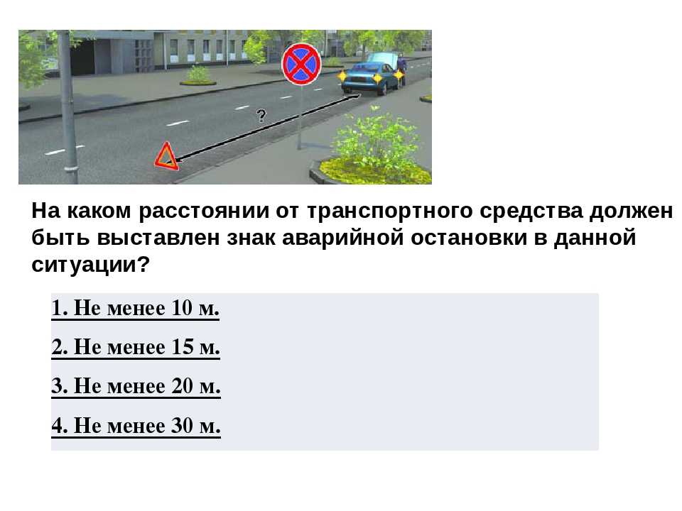 За сколько метров выставляется знак аварийной остановки: ПДД РФ, 7. Применение аварийной сигнализации и знака аварийной остановки \ КонсультантПлюс