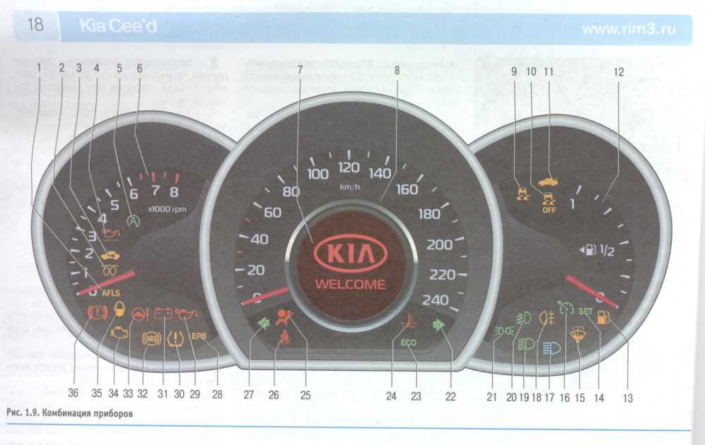 Значки на приборной панели автомобиля киа рио: Панель приборов Киа Рио: обозначение значков и их значение: снежинки и знаки