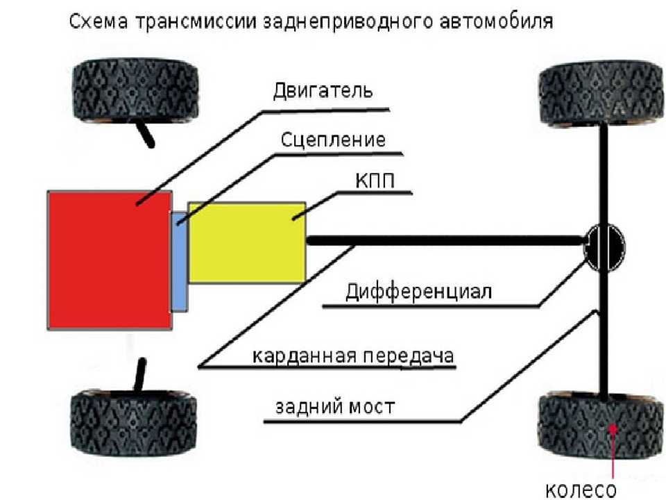 Схема заднего привода автомобиля