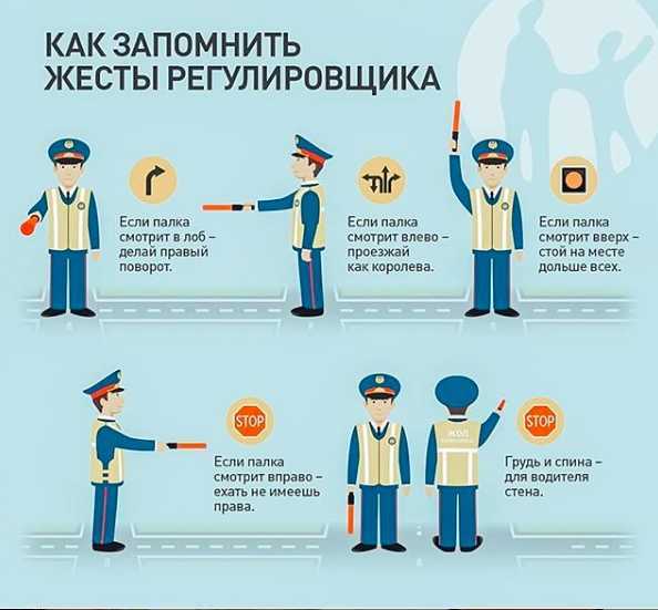 Сигналы регулировщика схема
