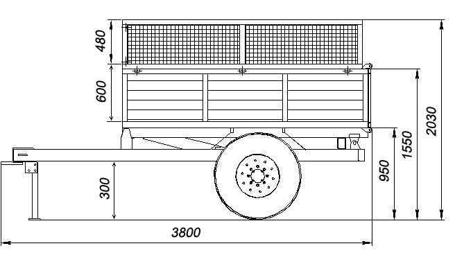 Чертежи на легковой прицеп