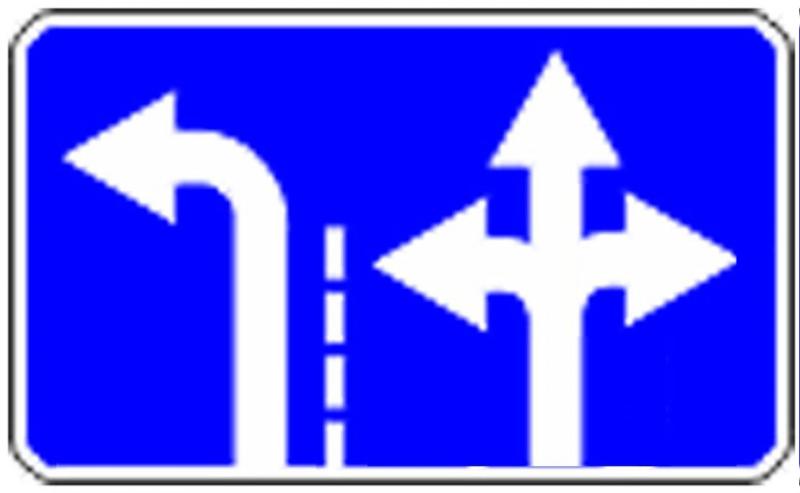 Знак стрелка вправо на синем фоне: 33. Дорожные знаки