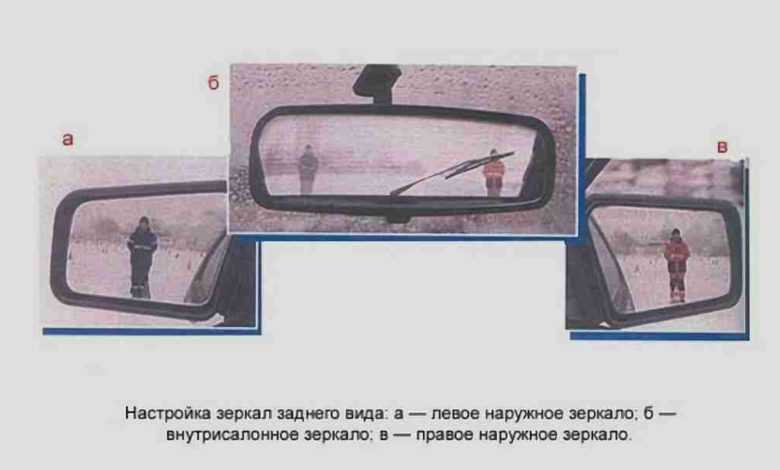 Настройка боковых зеркал автомобиля: регулировка боковых и внутрисалонных зеркал заднего вида автомобиля