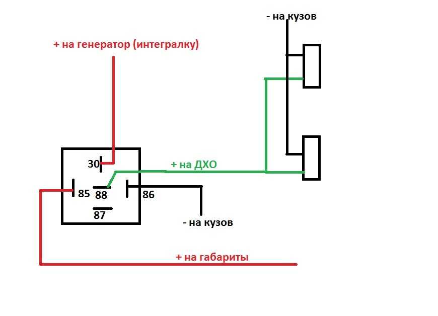 Как подключить дхо без реле через габарит: Как подключить ДХО с отключением при включении ближнего света