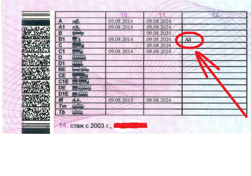Что означает на водительском удостоверении as: Что обозначает отметка AS или MS возле категории В1 в водительских правах