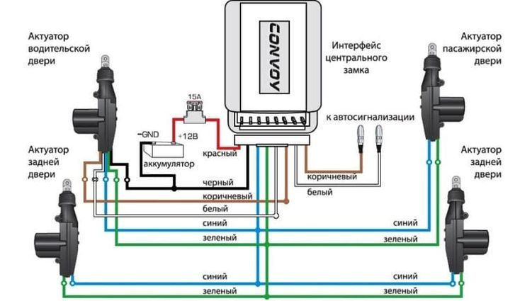 Устройство центрального замка автомобиля: как работает, установить своими руками (схема)