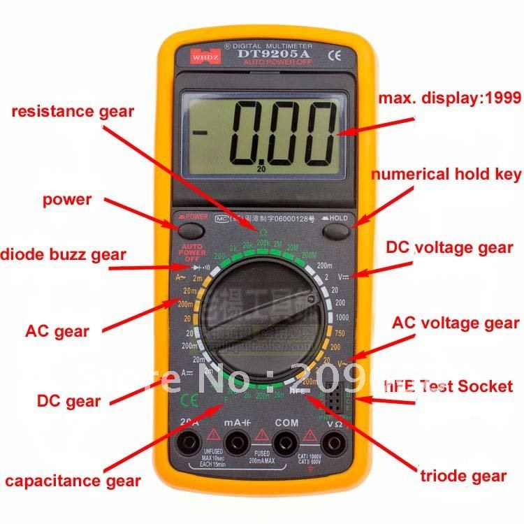 Мультиметр инструкция. Мультиметр dt9205a обозначения. Мультиметр цифровой HFE. Мультиметр дт9205а инструкция с подробным описанием. Мультиметр Дигитал ДТ 9202а.