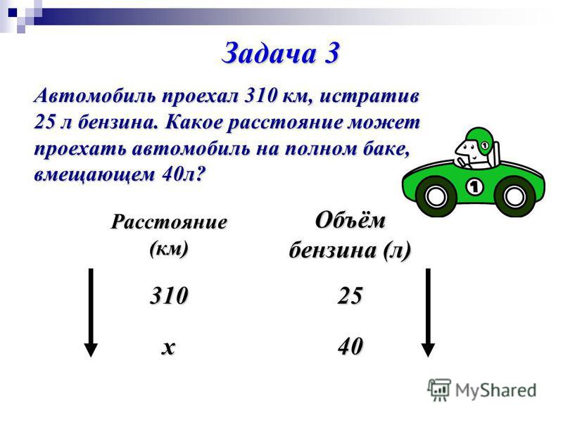 Машина едет на газу и на бензине