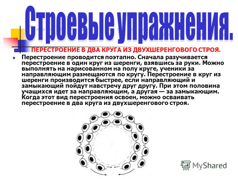 Перестроение в движении: 2.2.2. Перестроение в движении