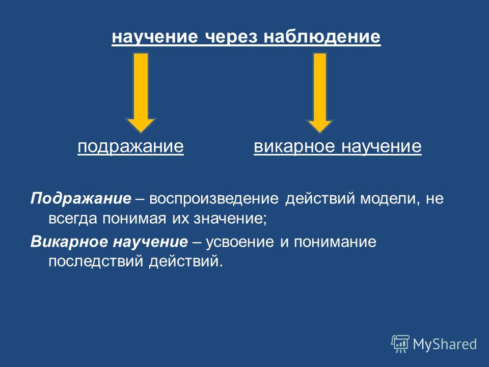 Модель обучения как подражание