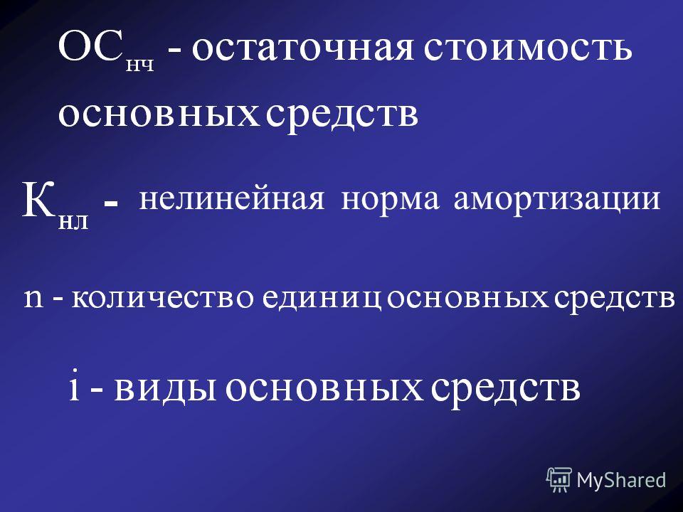 Расчет остаточной стоимости: Расчет остаточной стоимости основных средств