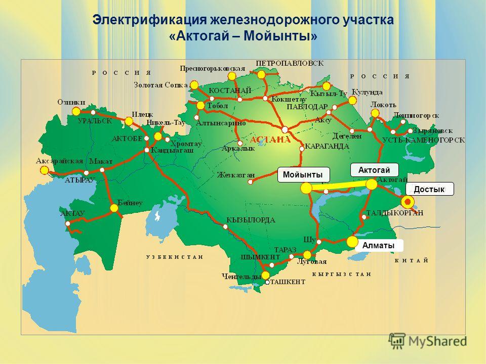 Автомобильная карта казахстана подробная с городами и поселками