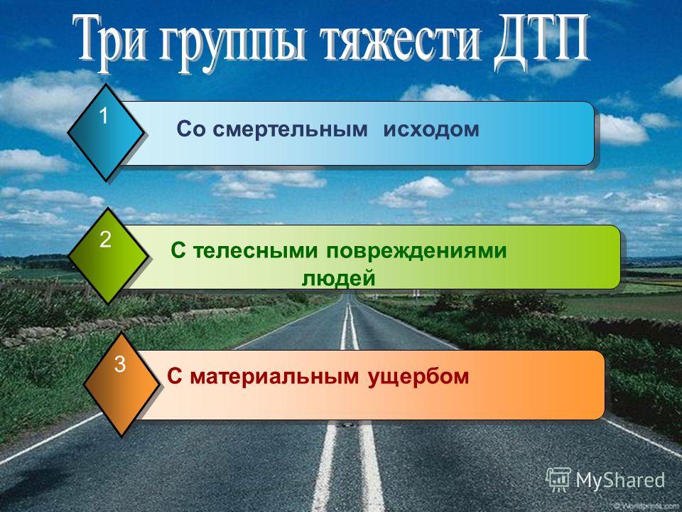 Какие дтп. Виды ДТП по тяжести последствий. Последствия ДТП по степени тяжести. ДТП делятся на три группы.