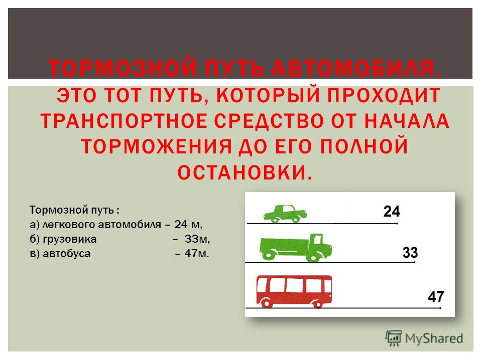 Как определить тормозной путь автомобиля: Тормозной путь автомобиля - формула тормозного пути.