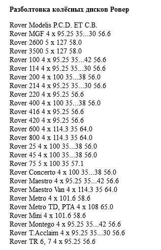 Разболтовка дисков на: разболтовка дисков, размеры колёс и шин всех марок