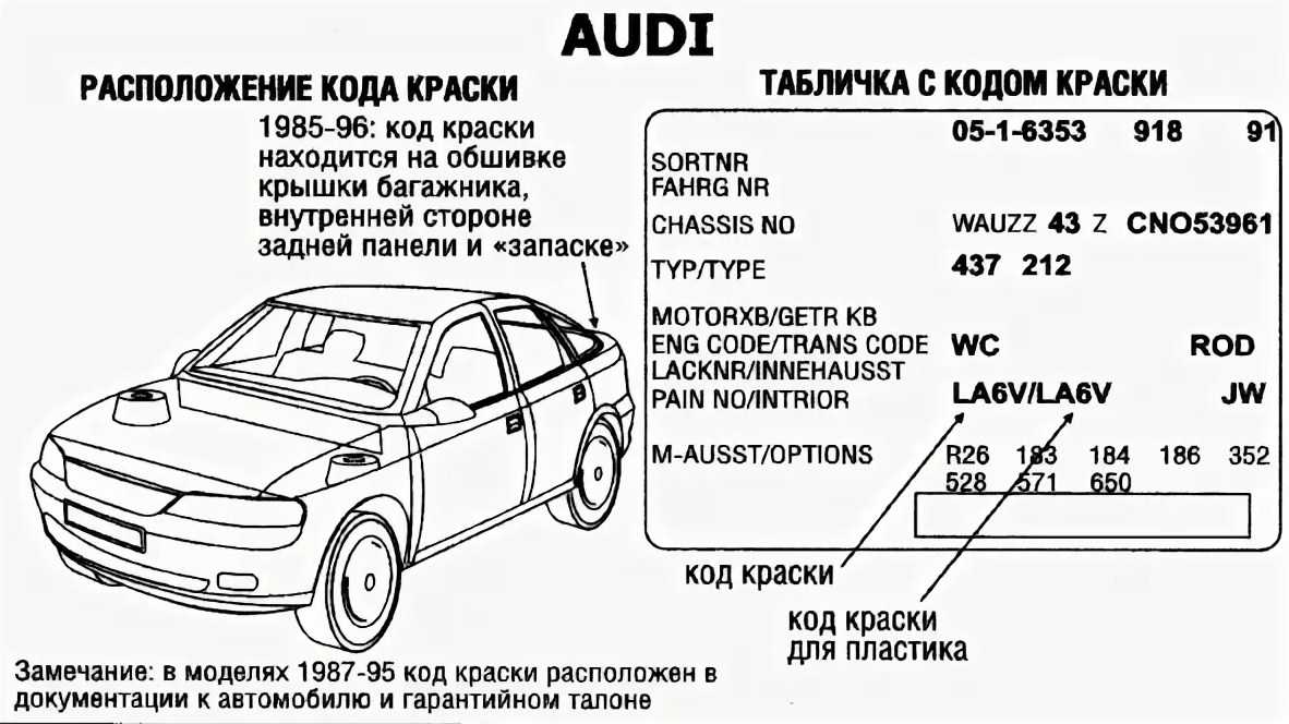 Как узнать цвет авто: ГДЕ НАЙТИ КОД КРАСКИ