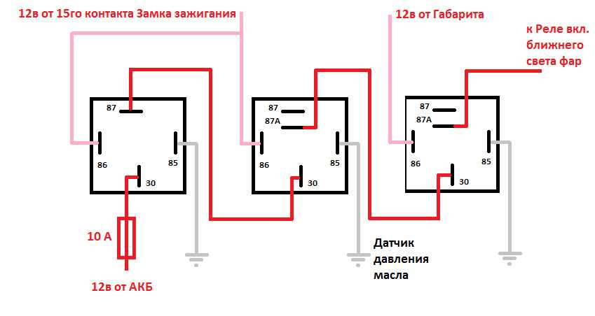 Подключение дхо через реле 5 контактное схема: Как подключить ДХО с отключением при включении ближнего света