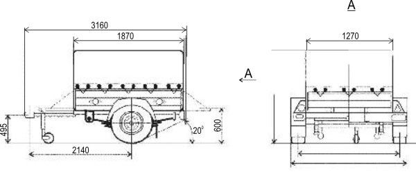 Размеры прицепа для легкового автомобиля: Размеры прицепа для легкового автомобиля: вес, длина и ширина