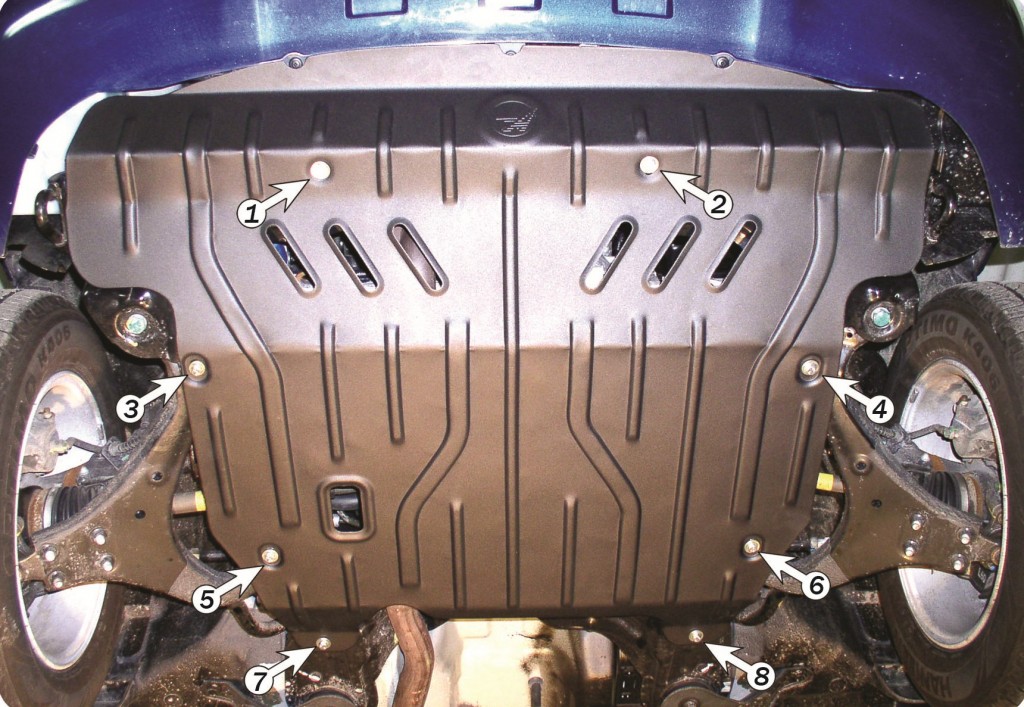 Купить защиту картера хендай. Hyundai Tucson защита картера. Hyundai Tucson 2006 защита двигателя металлическая. Защита двигателя Туксон 2008. Защита двигателя Туксон 2007.