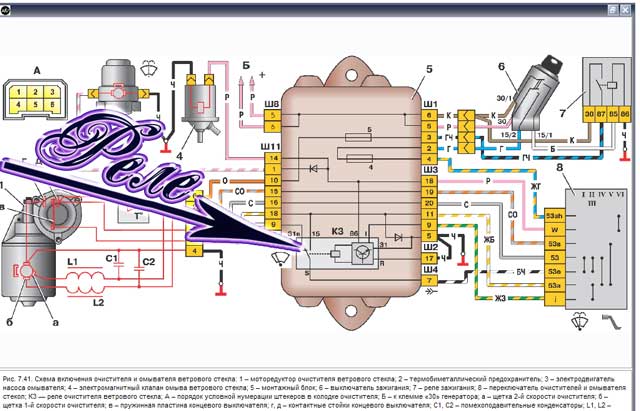 Схема омывателя ваз 2114