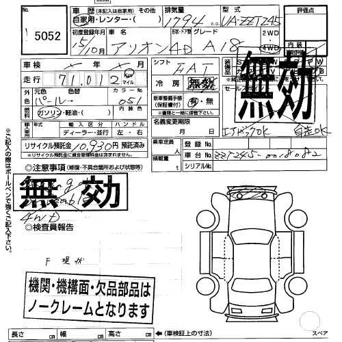 Оценки в аукционном листе японии: Расшифровка Японских аукционных листов | Автомобили из Японии