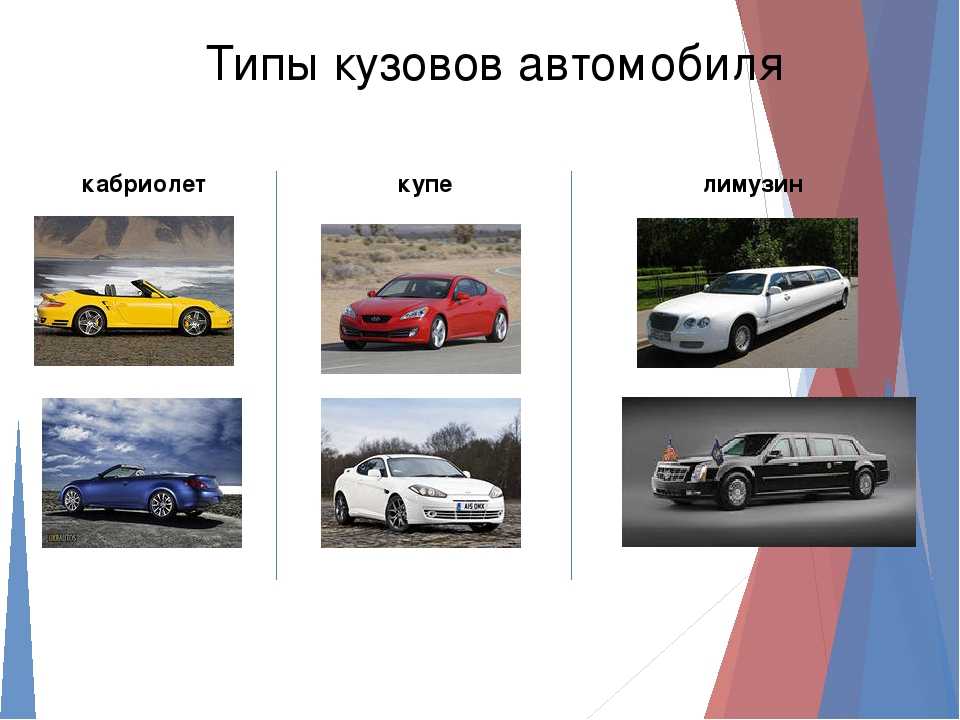 Тип машины: виды и названия легковых, а также фото и примеры