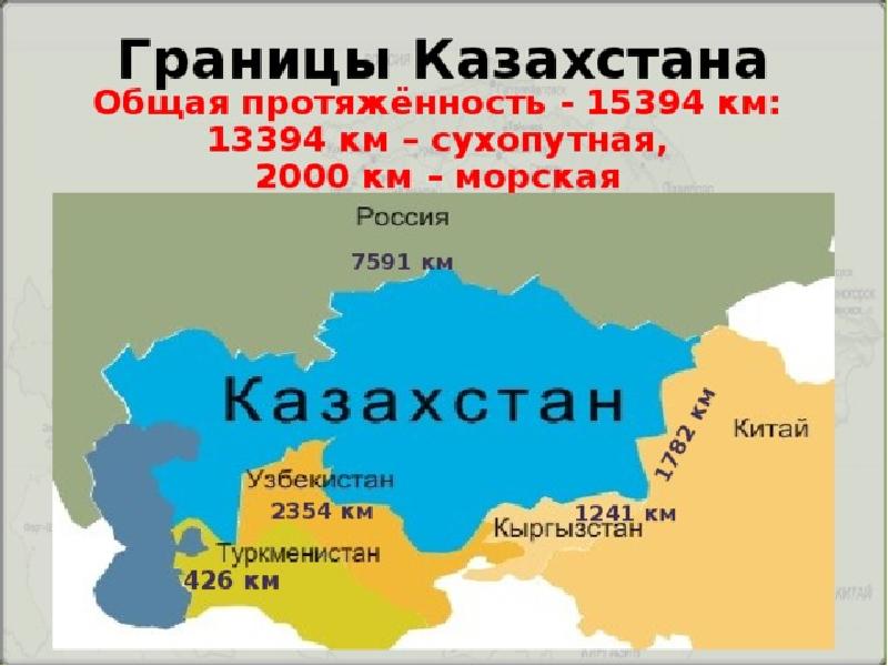 Карта россии граница с казахстаном и россией