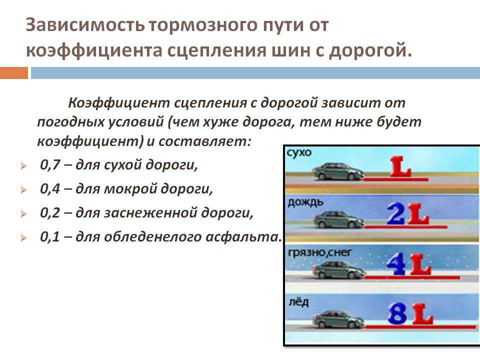 Тормозной путь: Тормозной путь автомобиля - формула тормозного пути.