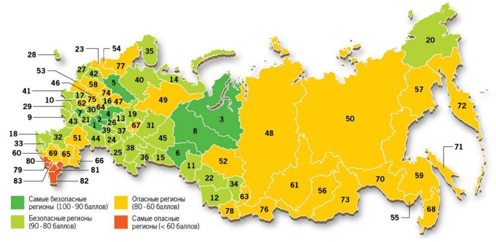 Нумерация регионов авто: Читаем номера - коды регионов России (RUS)