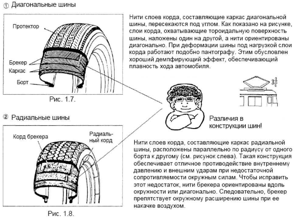 Чем отличаются радиальные шины от диагональных: Диагональные и радиальные шины