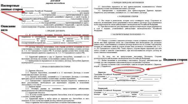Как правильно оформить дарственную на автомобиль: Нужно ли нотариально заверять договор дарения автомобиля