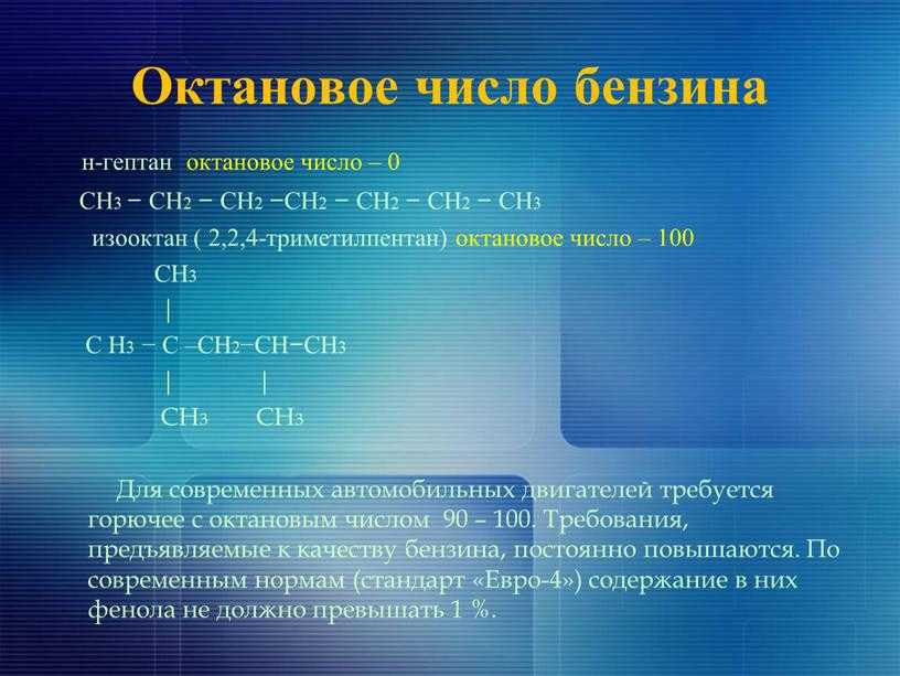 Что показывает октановое число бензина 95: Что такое октановое число бензина и как оно определяется