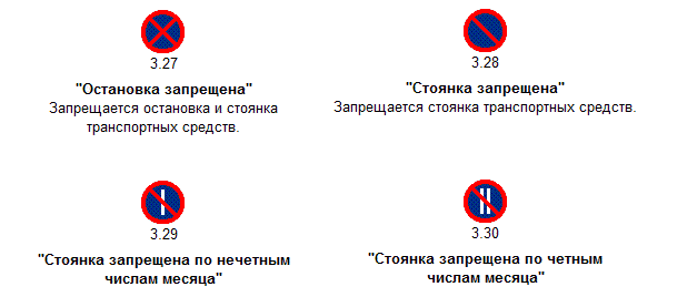 Знаки запрещающие стоянку и остановку: купить, продать и обменять машину