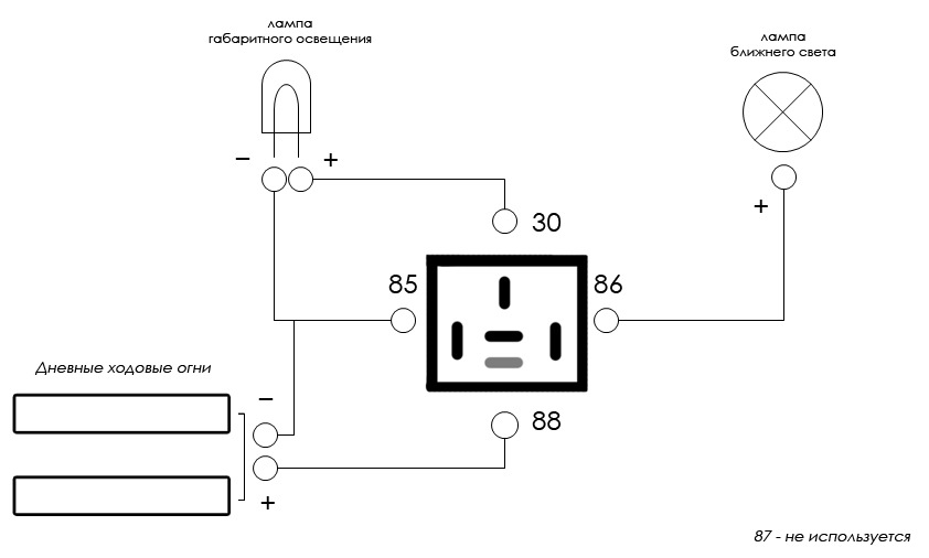 Как подключить дневные ходовые огни: Как подключить ходовые огни, схема подключения дхо