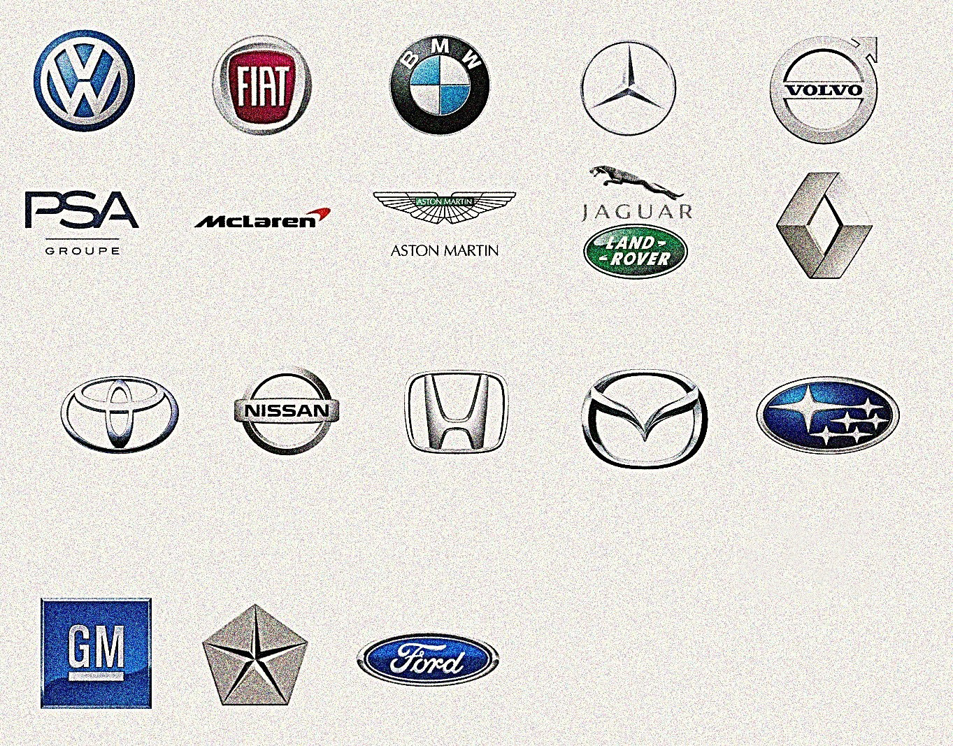 Эмблемы автомобильных производителей