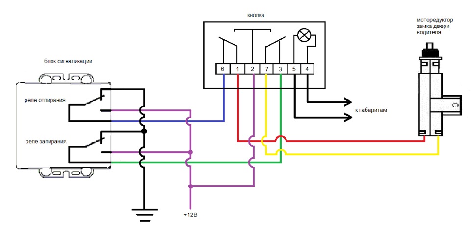 Как подключить центральный замок схема: Схема подключения центрального замка без сигнализации. Центральный замок подключение