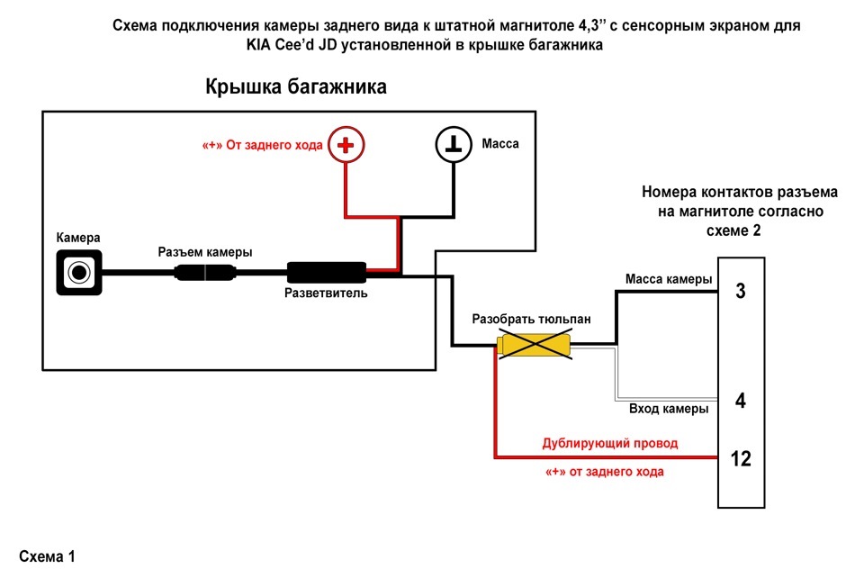 Подсоединение камеры заднего вида к магнитоле: Как выбрать, установить и подключить камеру заднего вида к магнитоле на автомобиле