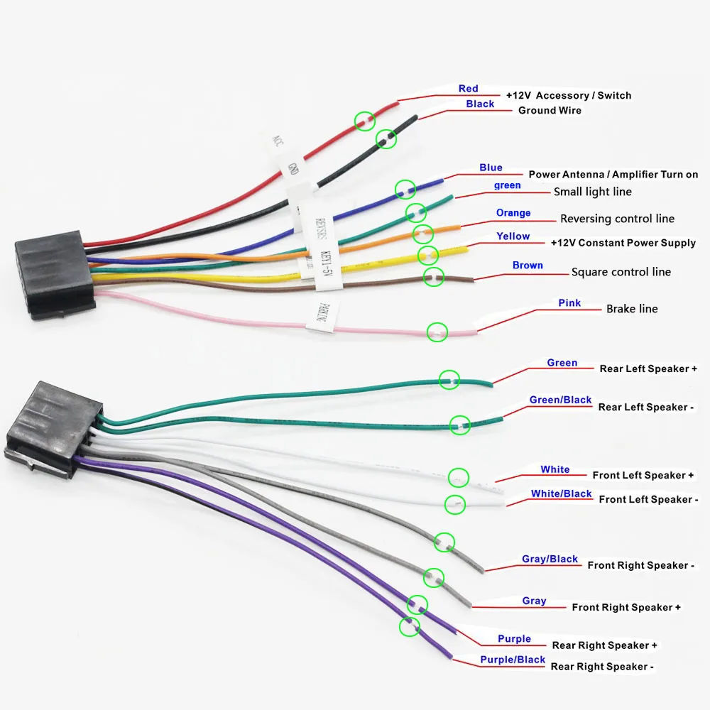 Схема подключения автомагнитолы по цветам проводов