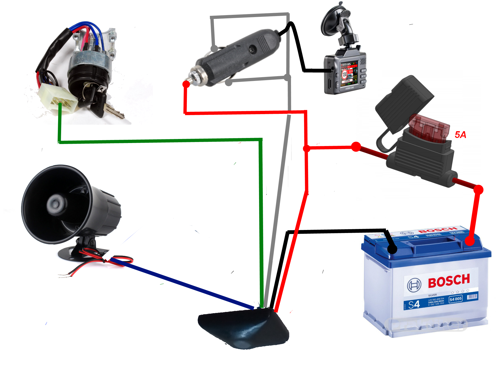 Подключить видеорегистратор в автомобиле: Как спрятать провода от видеорегистратора в машине "АВТО-ДРОН"