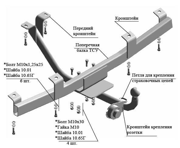 Чертеж фаркопа: Чертеж фаркопа