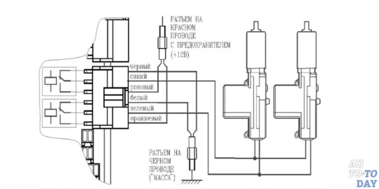 Схема центрального замка: Установка центрального замка и сигнализации своими руками