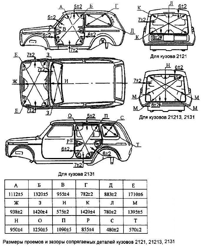 Нива 2131 чертежи