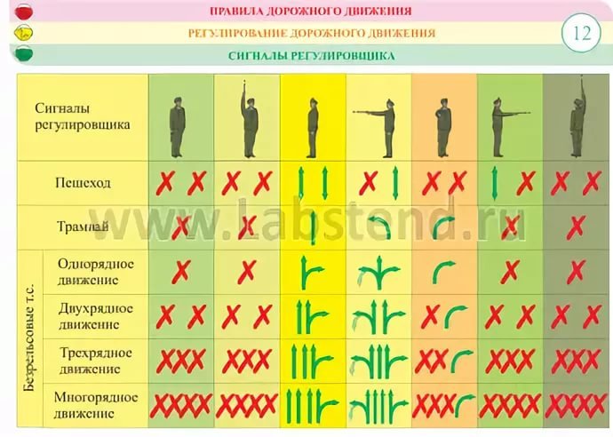 Регулировщик пдд в картинках и с пояснениями беларусь