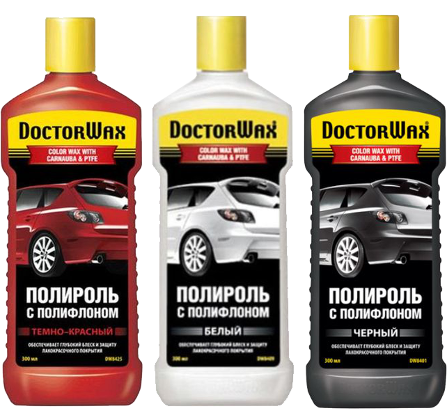 Полироль для автомобиля. Полироль с полифлоном черный 300мл DOCTORWAX dw8401. Полироль доктор Вакс с полифлоном. Полироль доктор Вакс черная. Цветная полироль Doctor Wax.