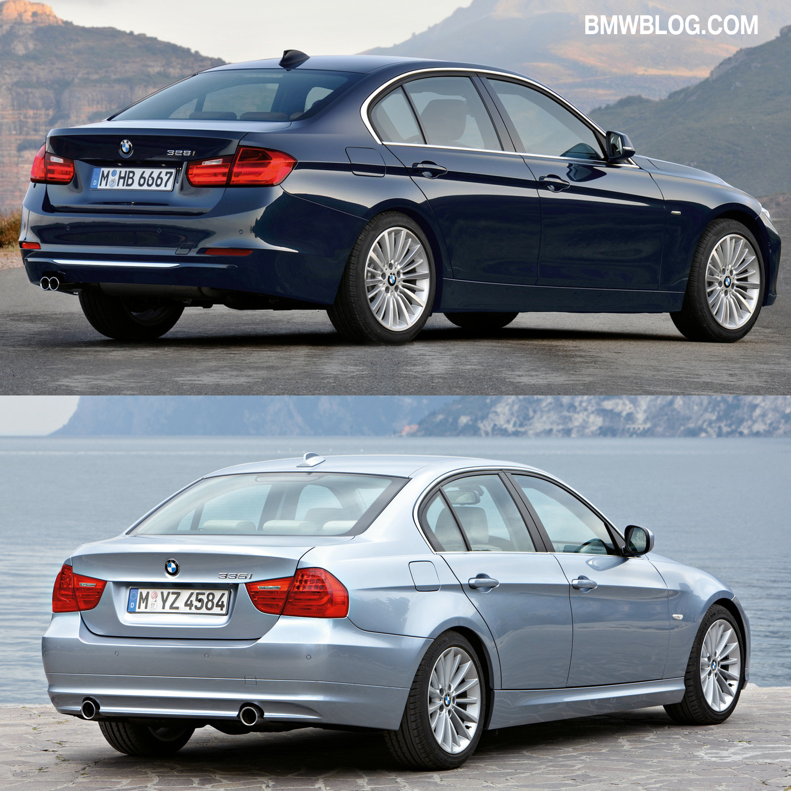 Чем отличается рестайлинг. BMW e90 f30. BMW e90 vs f30. BMW 3 e90 f30. BMW e90 дорестайлинг.